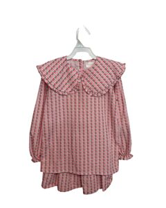 CECIL & LOU  RED  FLORAL SMOCKED 2-PIECE DRESSY OUTFIT