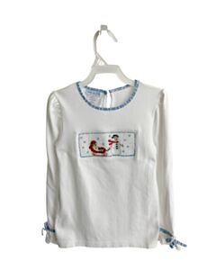 VIVE LA FETE  WHITE   SMOCKED KNIT LS SHIRT