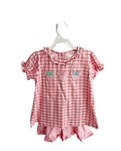 CECIL & LOU  PINK  GINGHAM  2-PIECE OUTFIT WITH RUFFLE