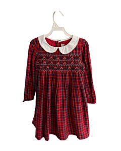 JOJO MAMAN BEBE  RED  PLAID SMOCKED DRESS