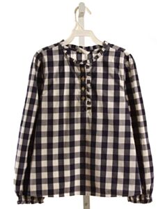 CREWCUTS BLUE GINGHAM SHIRT-LS