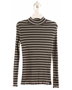DEUX PAR DEUX  GRAY  STRIPED  KNIT LS SHIRT