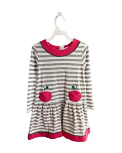 FLORIANE  GRAY  STRIPED  KNIT DRESS