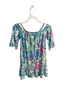 LILLY PULITZER  GREEN   PRINTED DESIGN KNIT DRESS