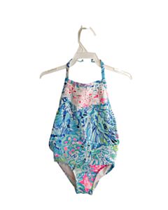 LILLY PULITZER  BLUE   PRINTED DESIGN 2-PIECE SWIMSUIT