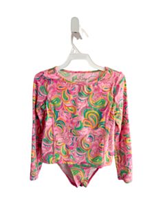 LILLY PULITZER PINK FLORAL 2-PIECE SWIMSUIT