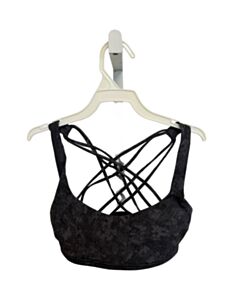 LULULEMON  BLACK   PRINTED DESIGN KNIT TANK