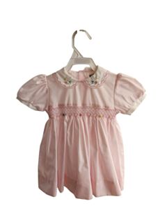 FRIEDKNIT CREATIONS  LT PINK   SMOCKED DRESS