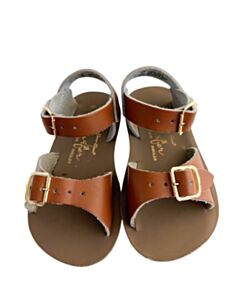 SUN SANS/ SALTWATER SANDALS BROWN SANDALS  *EUC SIZE TODDLER 6