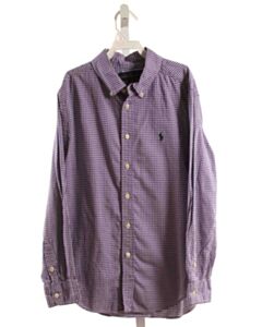 RALPH LAUREN PURPLE GINGHAM DRESS SHIRT