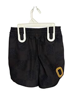 OVERTIME  BLACK   PRINTED DESIGN SWIM TRUNKS