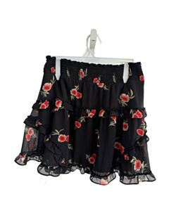URBAN OUTFITTERS  BLACK  FLORAL  SKIRT WITH RUFFLE