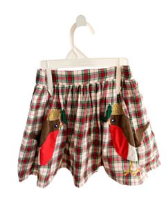MINI BODEN  RED  PLAID  SKIRT