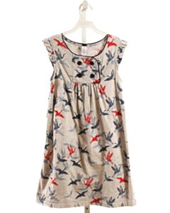 TEA  GRAY  PRINTED DESIGN KNIT DRESS