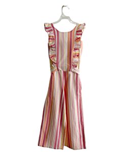 CPC PINK STRIPED ROMPER WITH RUFFLE