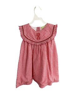 CLASSIC WHIMSY RED SEERSUCKER GINGHAM DRESS