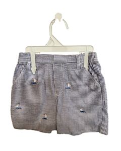 FLORENCE EISEMAN  BLUE SEERSUCKER STRIPED  SHORTS