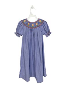 ORIENT EXPRESSED  BLUE  GINGHAM SMOCKED DRESS