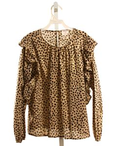 CREWCUTS  GOLD  POLKA DOT PRINTED DESIGN DRESS SHIRT