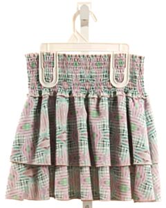 PLEAT.  PURPLE  PRINTED DESIGN SKIRT