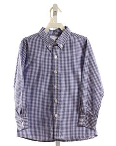 LITTLE ENGLISH  BLUE  GINGHAM  DRESS SHIRT