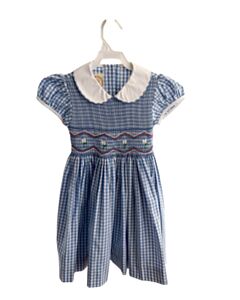 THE BEAUFORT BONNET COMPANY  BLUE  GINGHAM SMOCKED DRESS