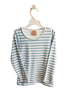 THE BEAUFORT BONNET COMPANY  BLUE  STRIPED  KNIT LS SHIRT