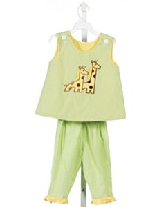 WISH UPON A STAR  LT GREEN  MICROCHECK  2-PIECE OUTFIT