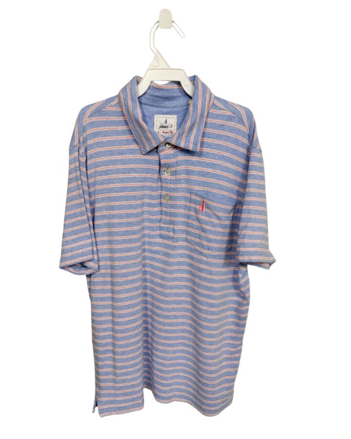 JOHNNIE-O  BLUE  STRIPED  DRESS SHIRT