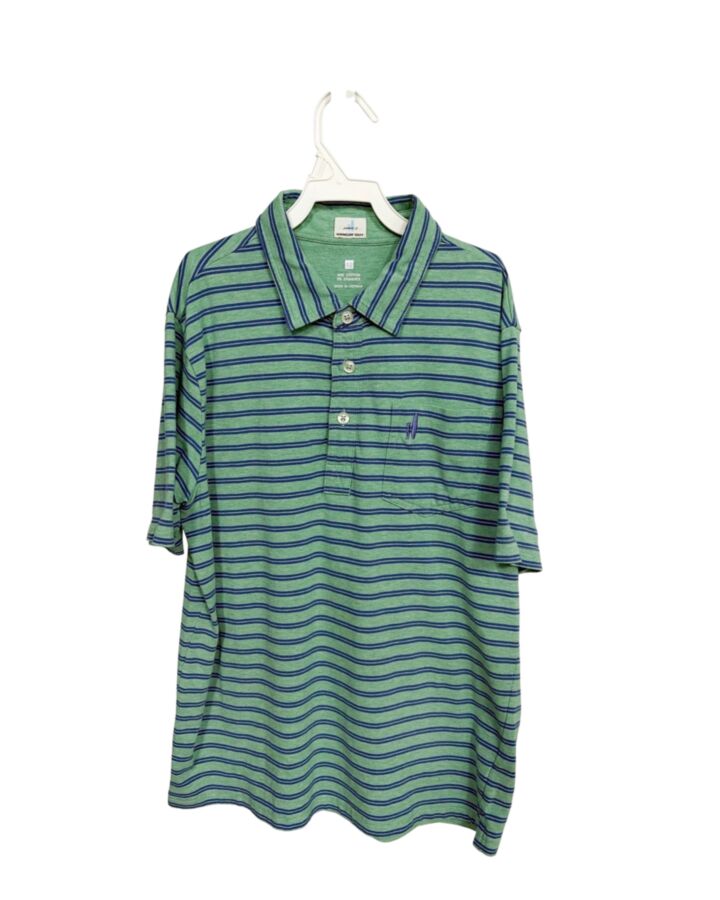 JOHNNIE-O  GREEN  STRIPED  DRESS SHIRT