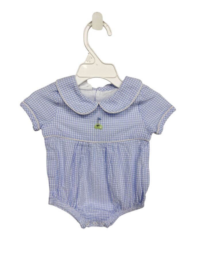 MUD PIE  BLUE SEERSUCKER GINGHAM  BUBBLE