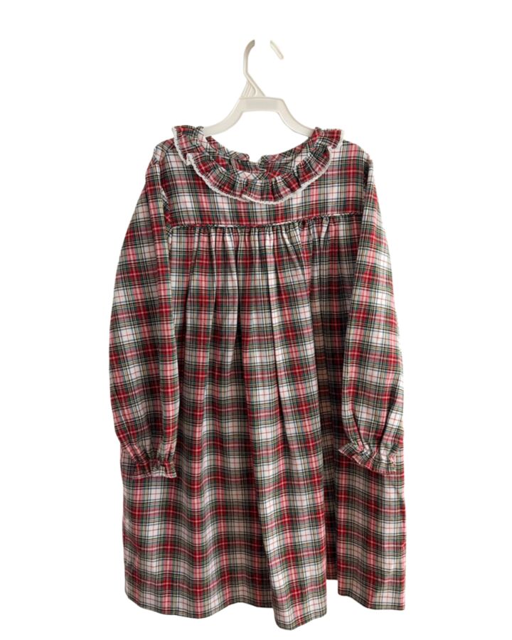 MARY & GRACE  RED  PLAID  DRESS WITH RUFFLE