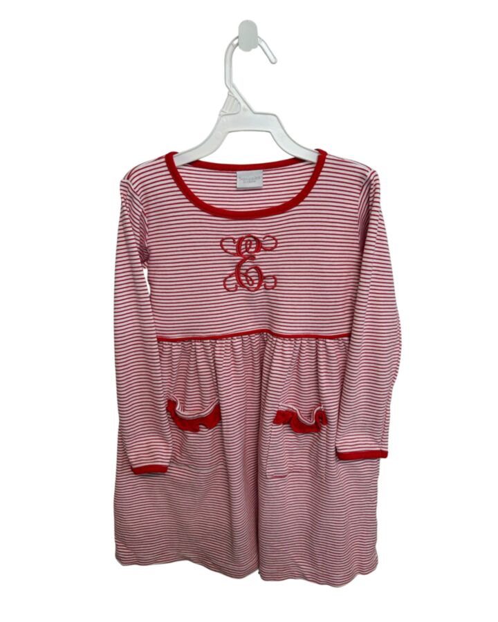 SQUIGGLES  RED  STRIPED  KNIT DRESS