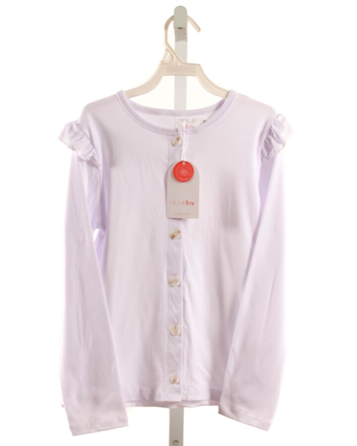 MILA & ROSE  WHITE  CARDIGAN WITH RUFFLE