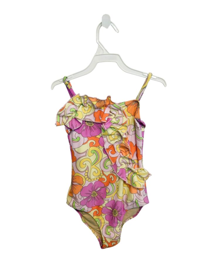SHADE CRITTERS  PURPLE  FLORAL  1-PIECE SWIMSUIT WITH RUFFLE