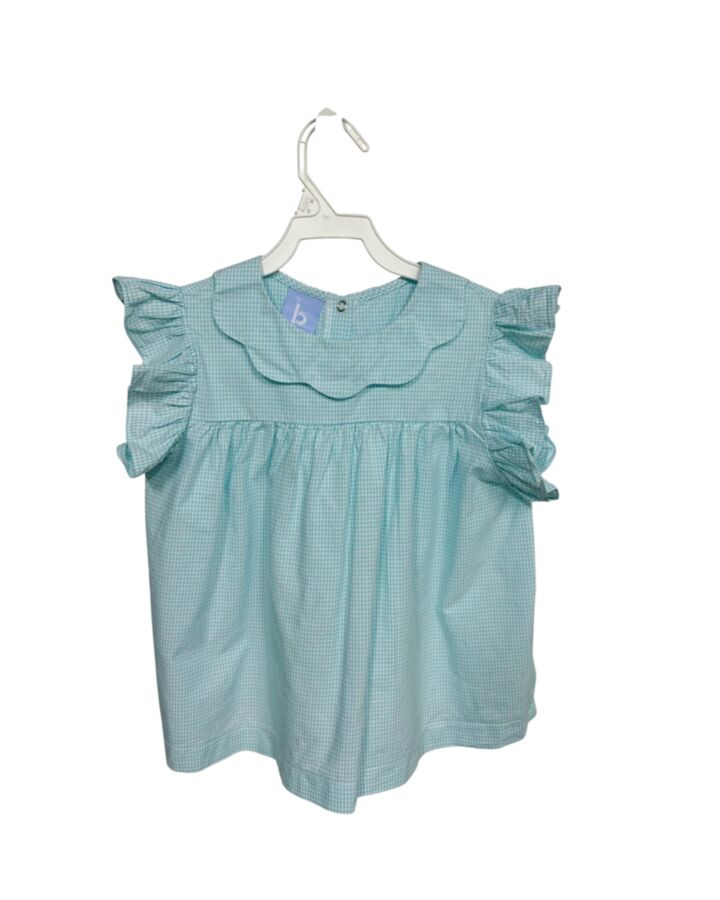 BELLA BLISS  BLUE  GINGHAM  SLEEVELESS SHIRT