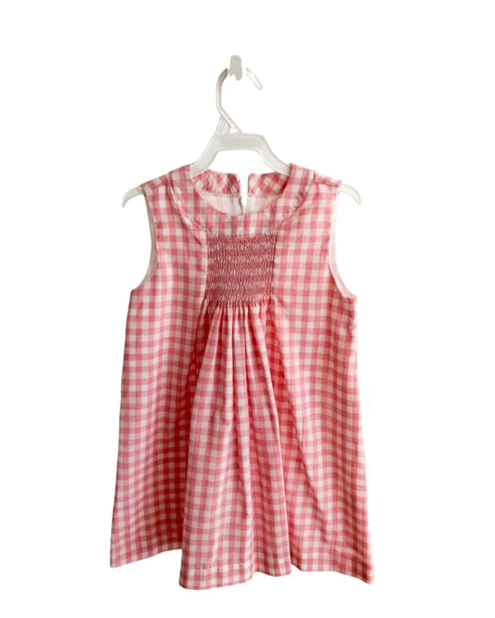 PEGGY GREEN  PINK  GINGHAM SMOCKED DRESS