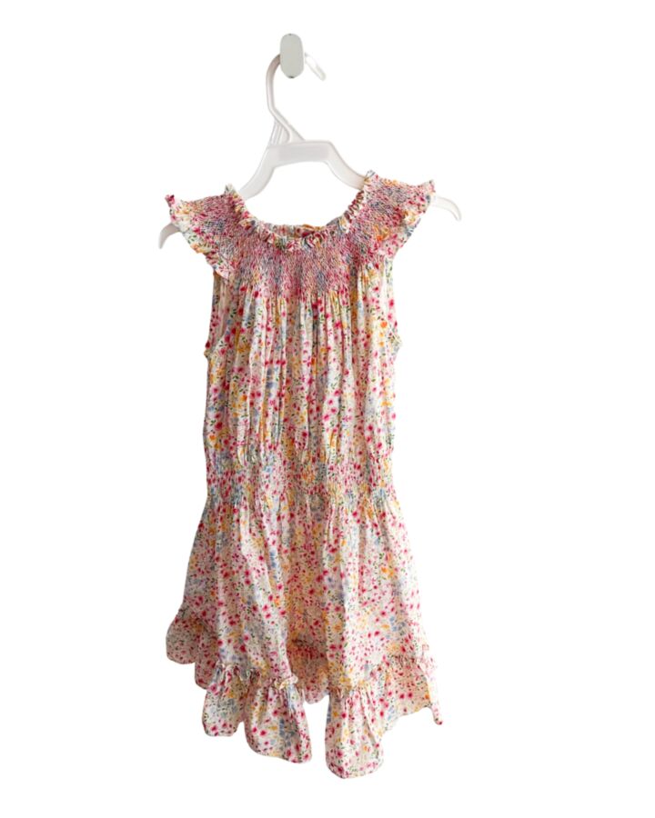 PEGGY GREEN  PINK  FLORAL SMOCKED DRESS