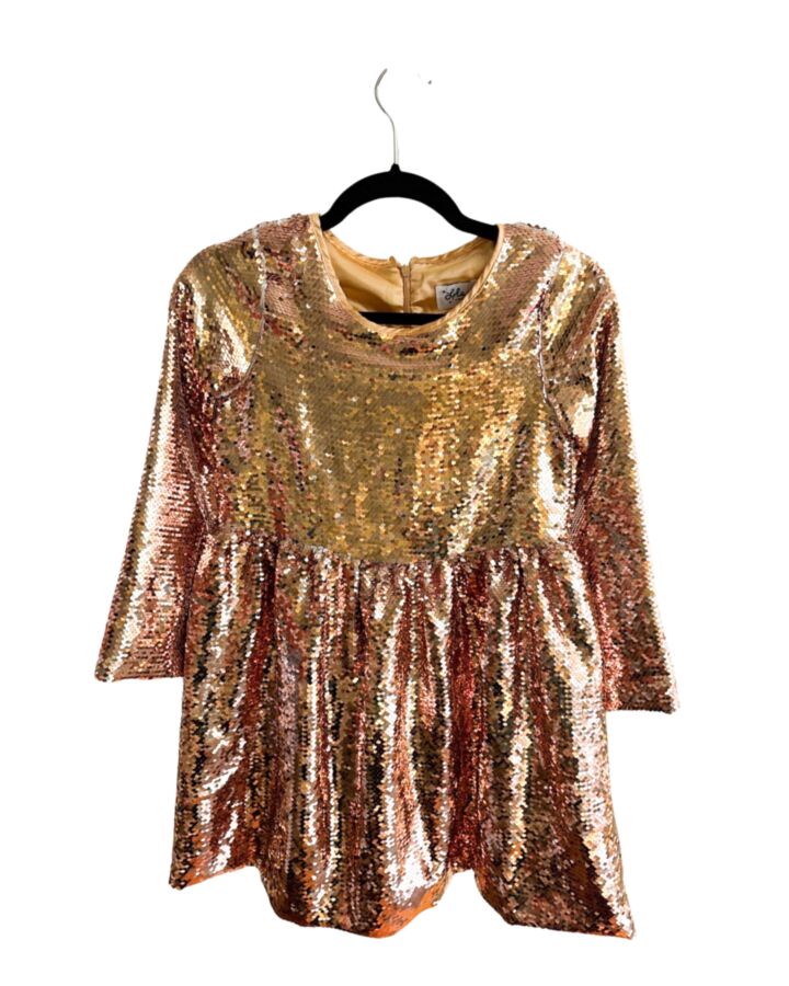 LOLA + THE BOYS PINK SEQUINED PARTY DRESS