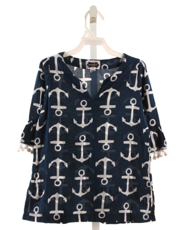 MUD PIE  BLUE  PRINTED DESIGN COVER UP