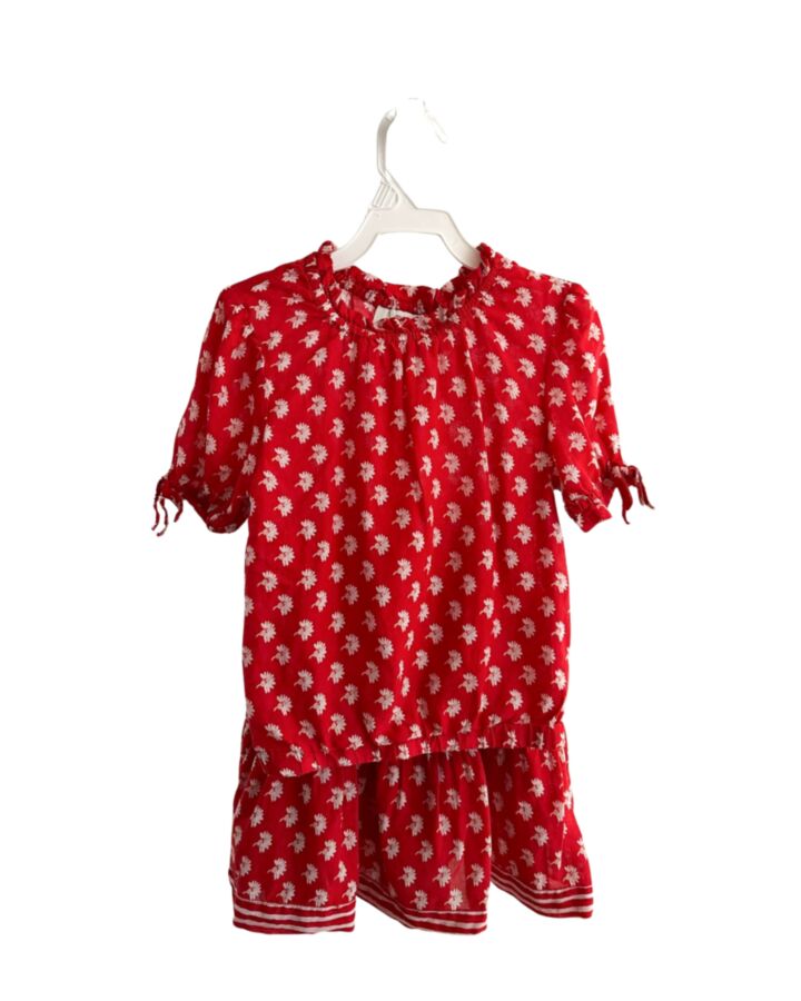 VINEYARD VINES  RED  FLORAL SMOCKED 2-PIECE OUTFIT