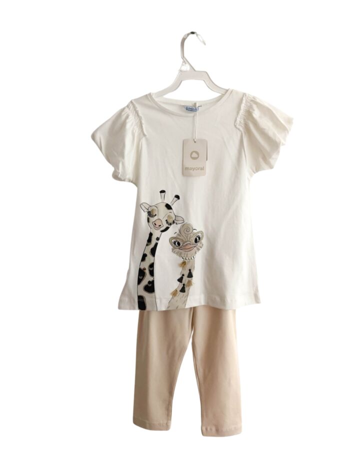 MAYORAL  IVORY   PRINTED DESIGN 2-PIECE OUTFIT
