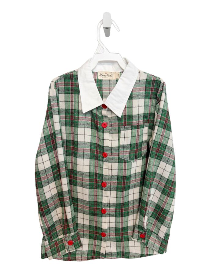 MARIE NICOLE  GREEN  PLAID  DRESS SHIRT