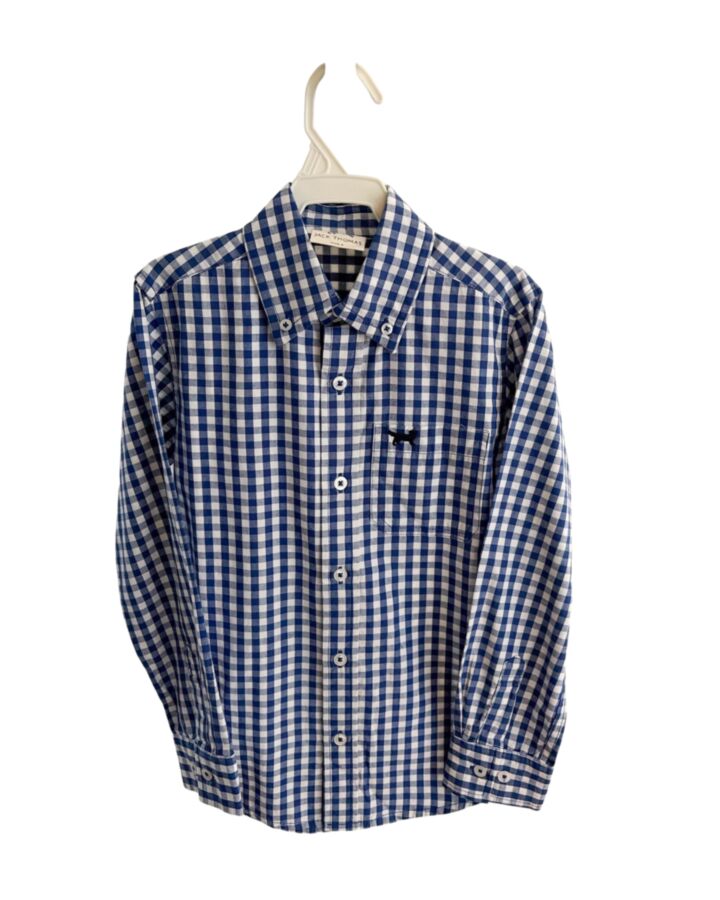 JACK THOMAS  BLUE  GINGHAM  DRESS SHIRT