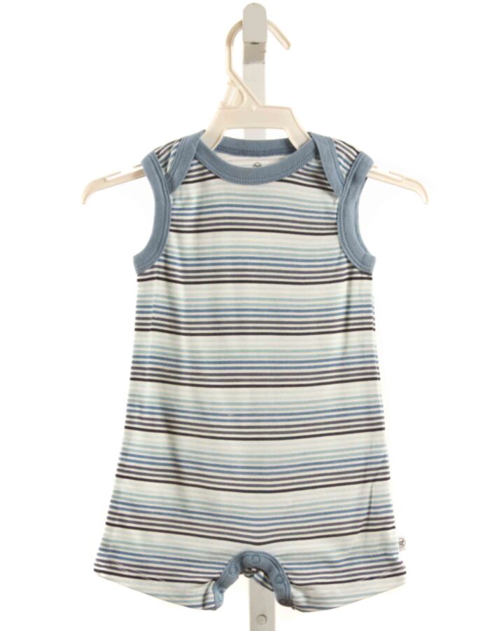 HONEST  BLUE  STRIPED  KNIT SHORTALL