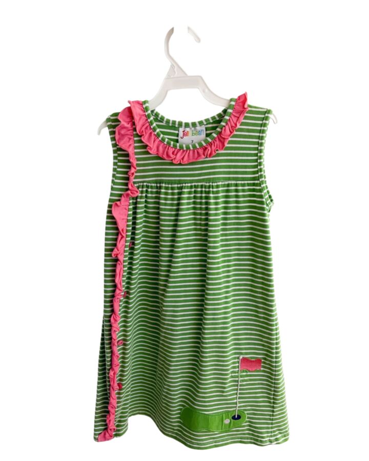 JELLYBEANS  GREEN  STRIPED  KNIT DRESS