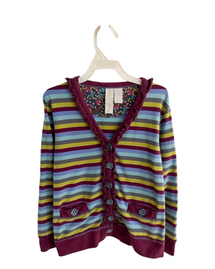 MATILDA JANE  PURPLE  STRIPED  CARDIGAN WITH RUFFLE
