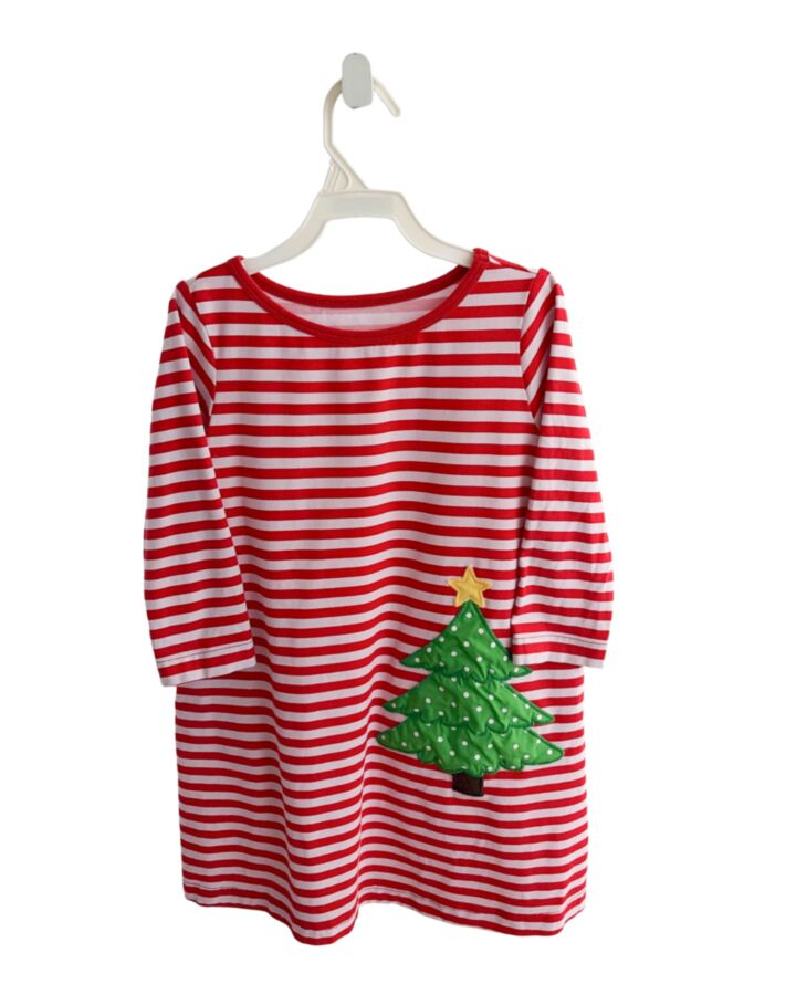 KELLY'S KIDS  RED  STRIPED  KNIT DRESS