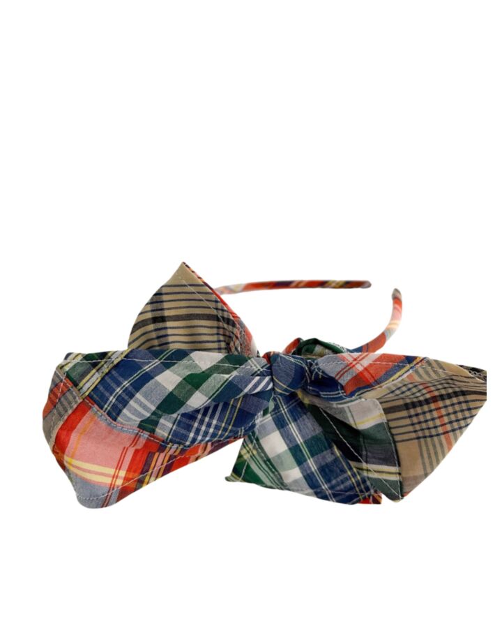 KELLY'S KIDS  GREEN  PLAID  HEADBAND