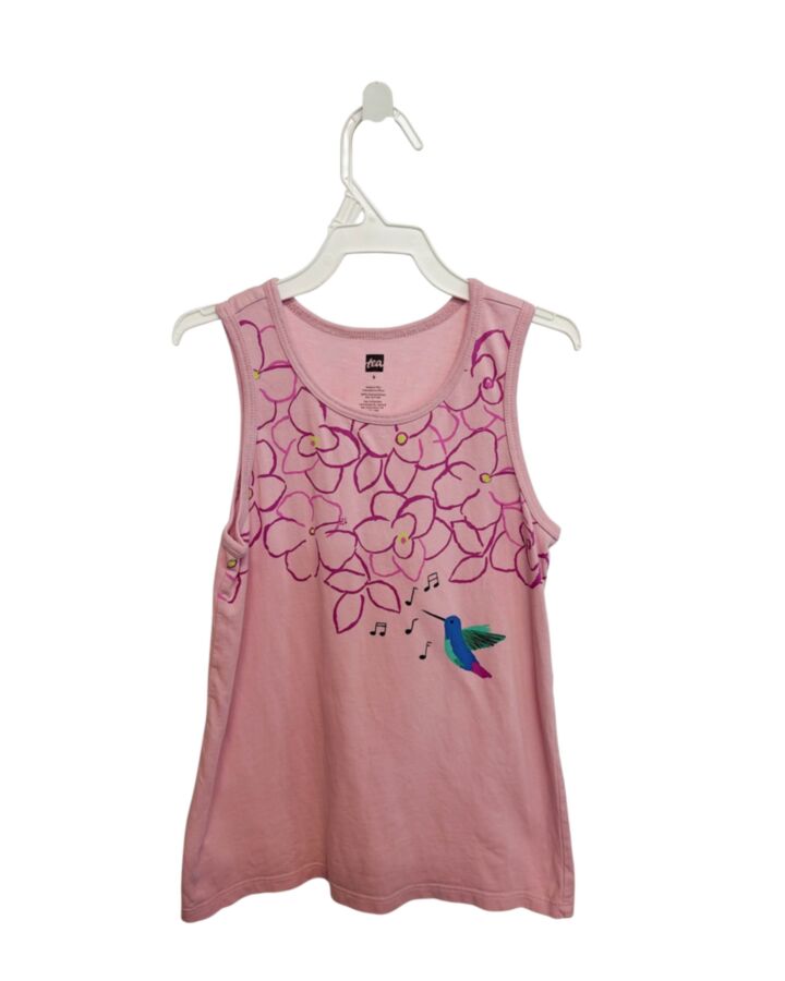 TEA  PINK  FLORAL  KNIT TANK
